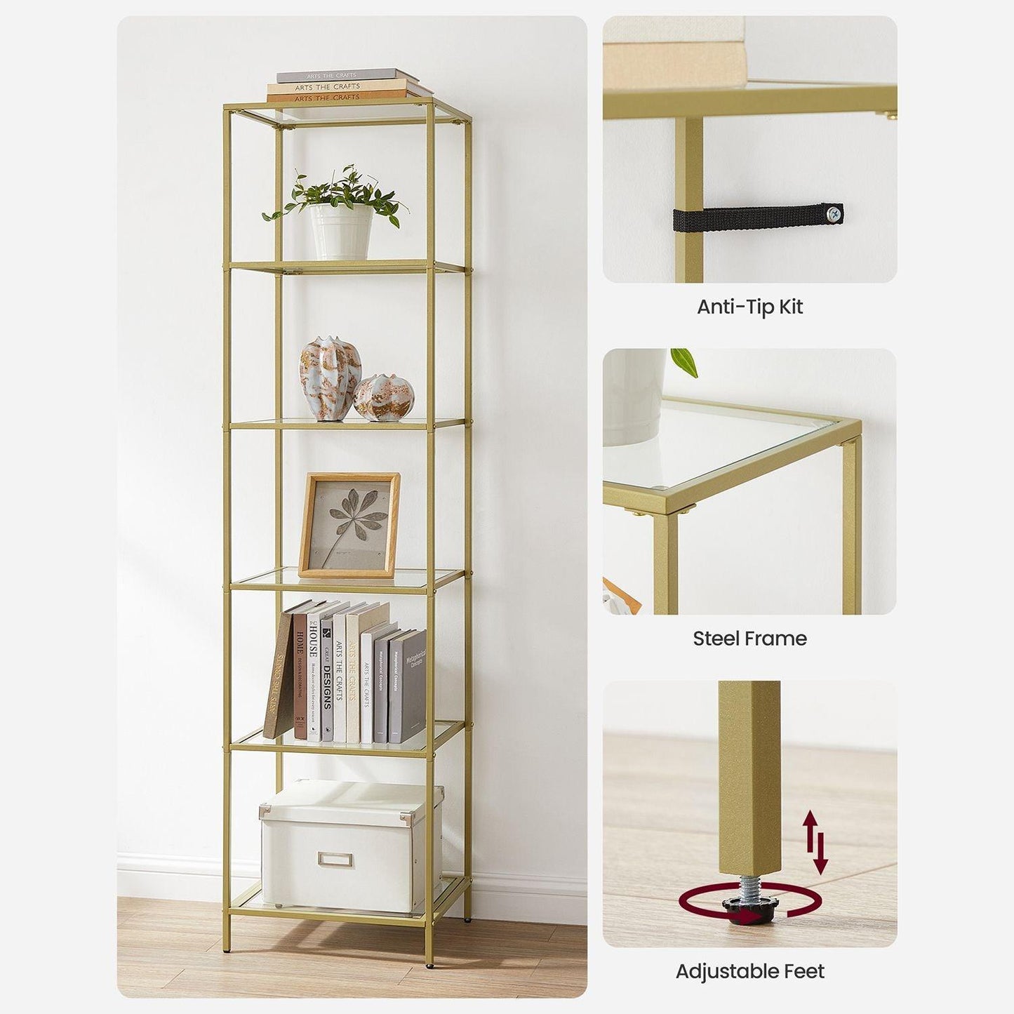 6-Tier Glass Shelf FredCo