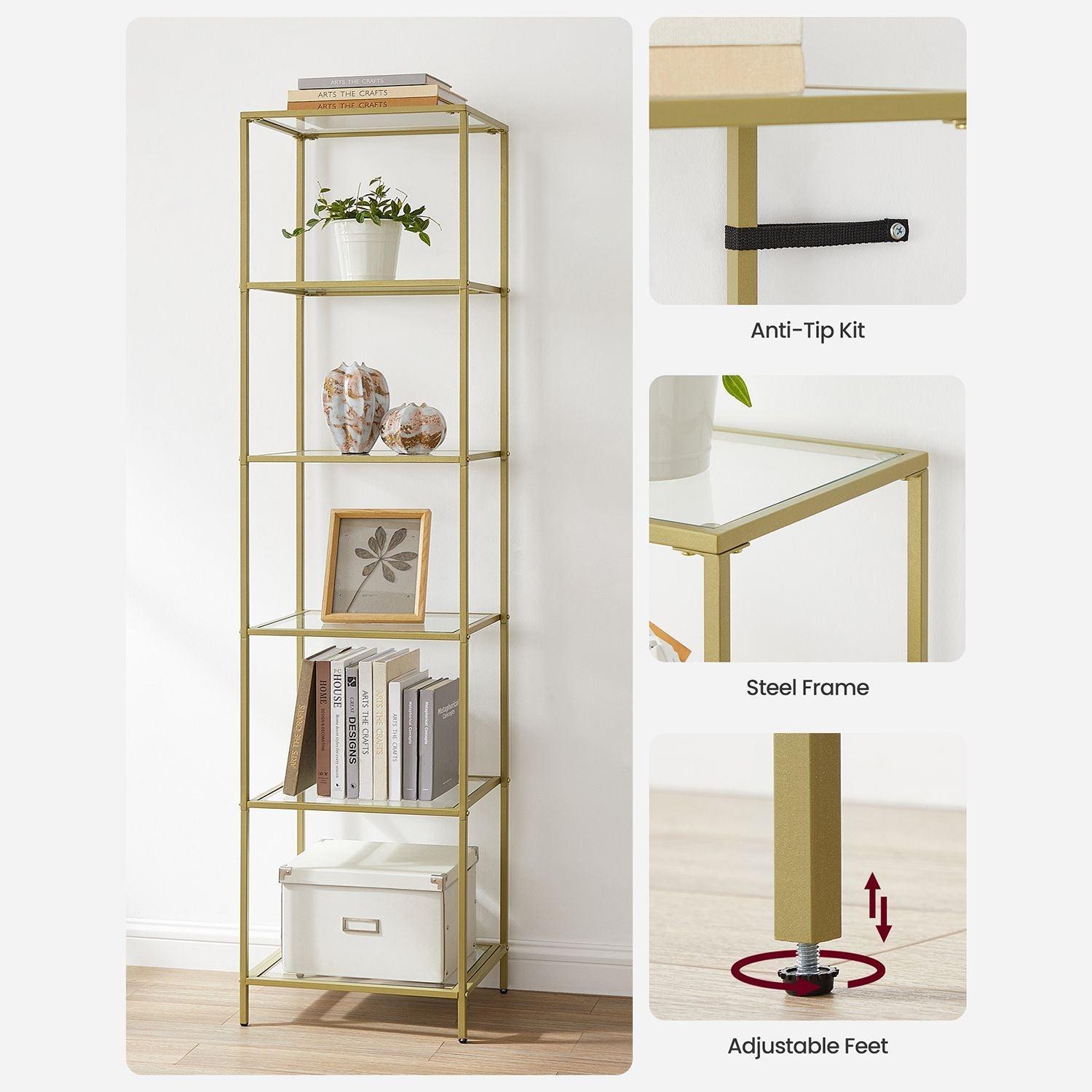 6-Tier Glass Shelf FredCo