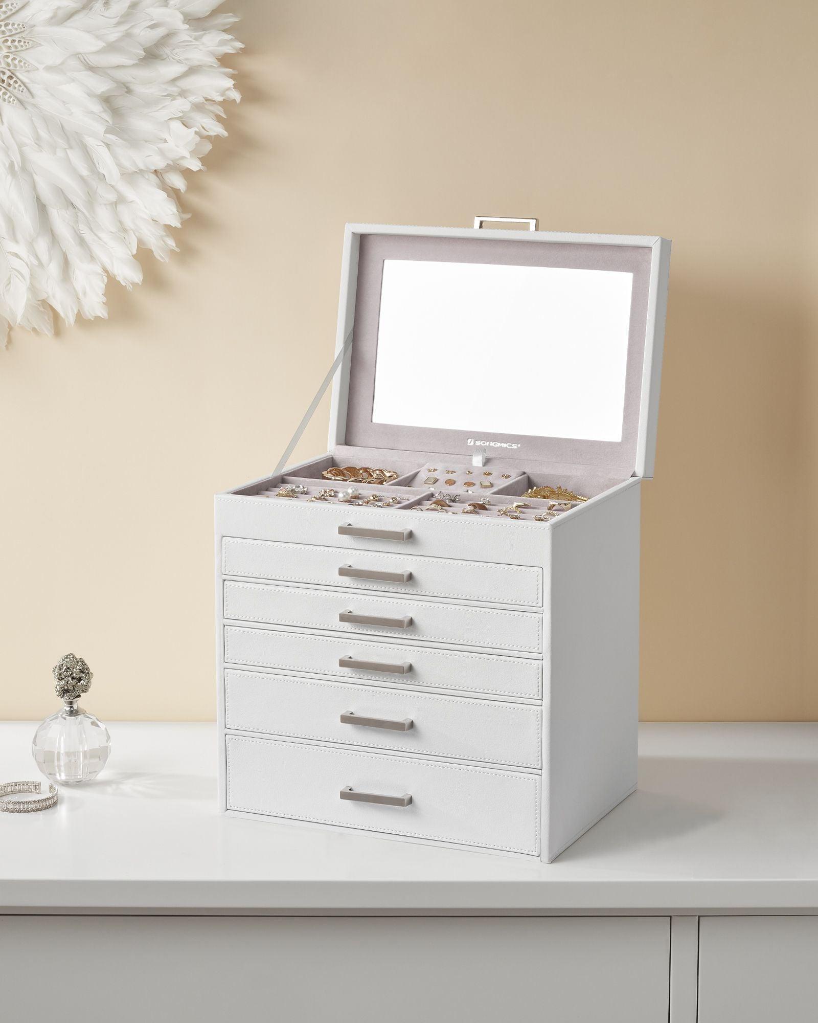 6-Tier JJewelry Box with Mirror FredCo