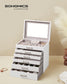 6-Tier JJewelry Box with Mirror FredCo
