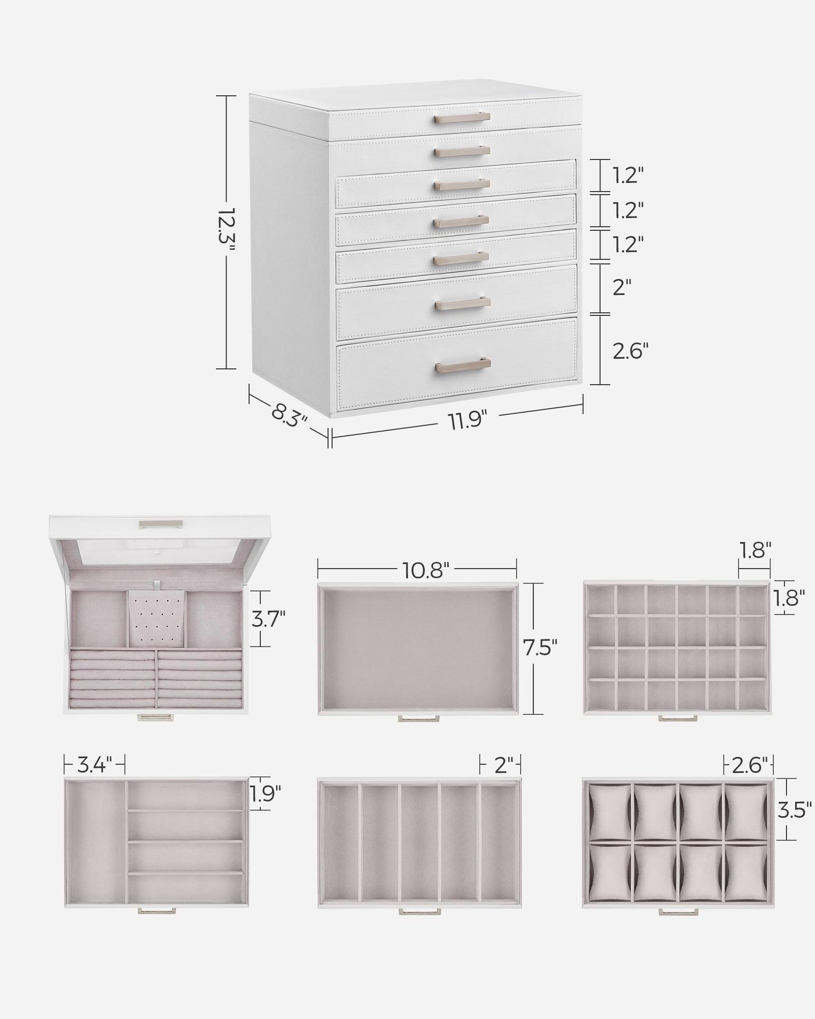 6-Tier JJewelry Box with Mirror FredCo