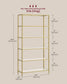 6-Tier Shelving Metallic Gold FredCo
