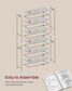 6-Tier Shelving Metallic Gold FredCo