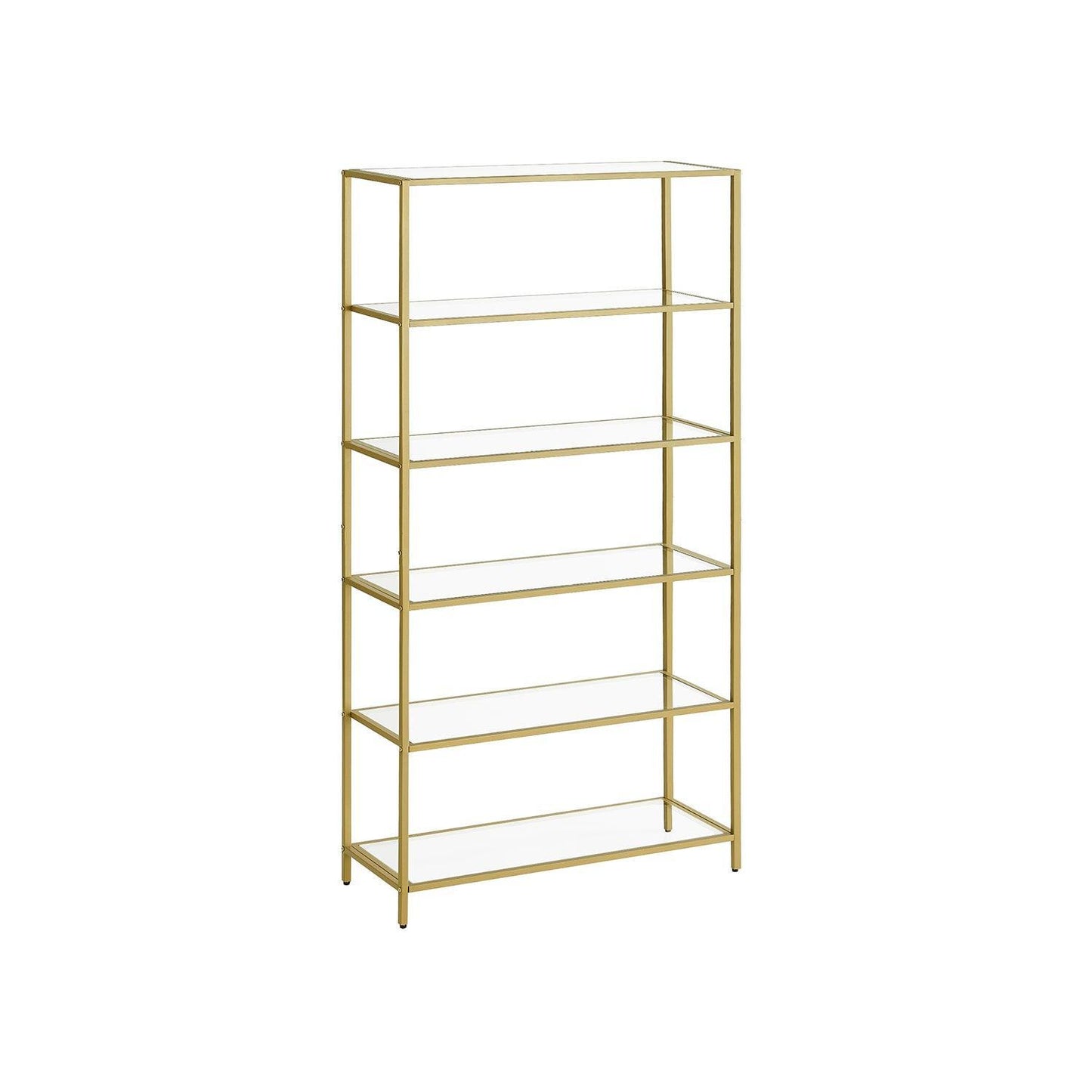 6-Tier Shelving Metallic Gold FredCo