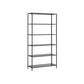 6-Tier Shelving Unit Ink Black and Slate Gray FredCo