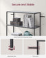 6-Tier Shelving Unit Ink Black and Slate Gray FredCo