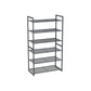 6 Tier Shoe Rack Gray 28 Inch FredCo