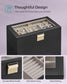 6-Tier Stackable Jewelry Trays Ink Black FredCo