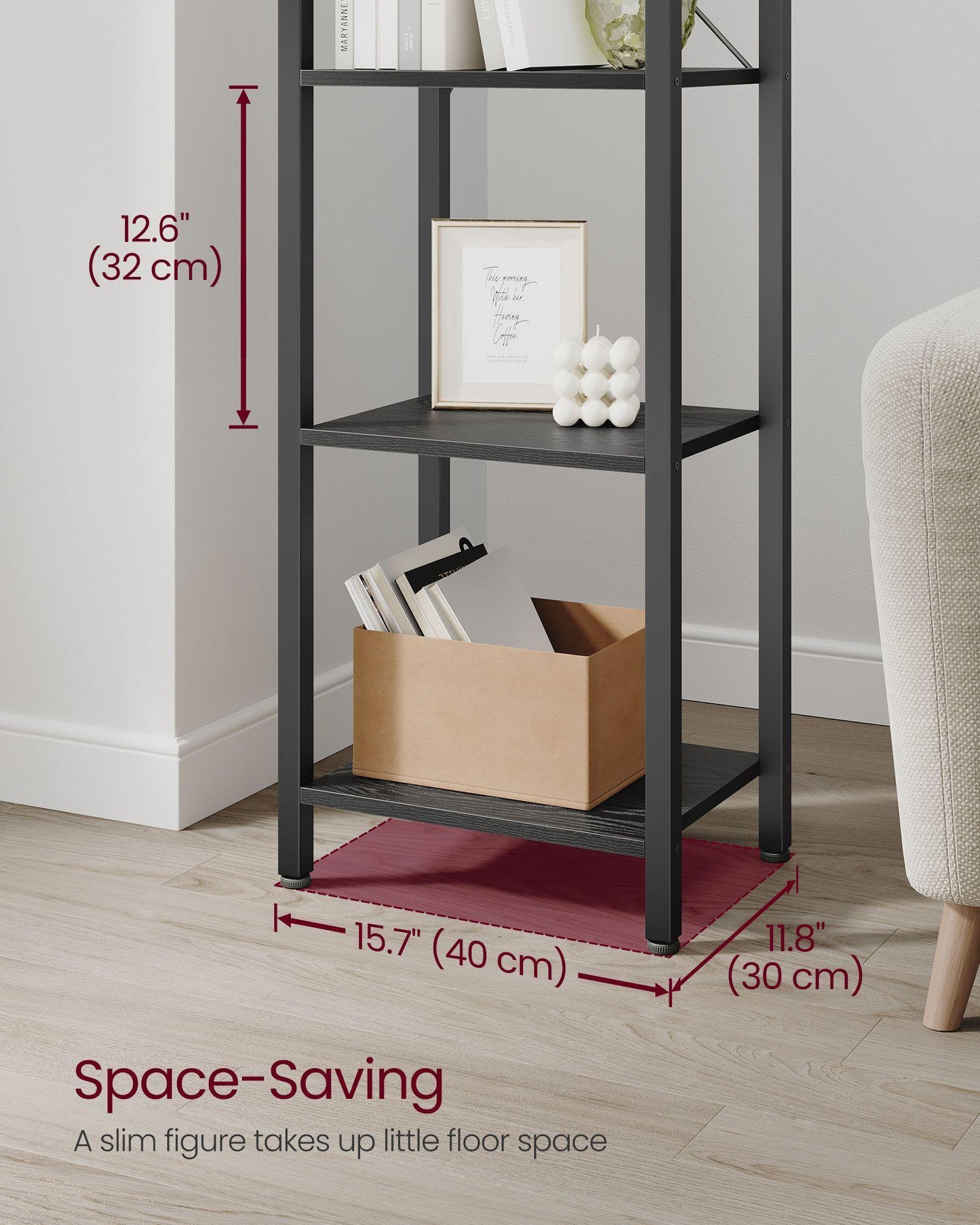 6-Tier Tall Bookshelf FredCo