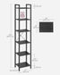 6-Tier Tall Bookshelf FredCo