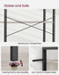 6-Tier Tall Bookshelf with Steel Frame Gray FredCo