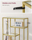 6-Tier Tall Bookshelf with Tempered Glass Shelves FredCo