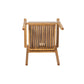 Patio Dining Chair Set of 2 - Sturdy Acacia Wood, Comfortable Waterproof Seating, 400 lbs Capacity, Natural Color Frame FredCo