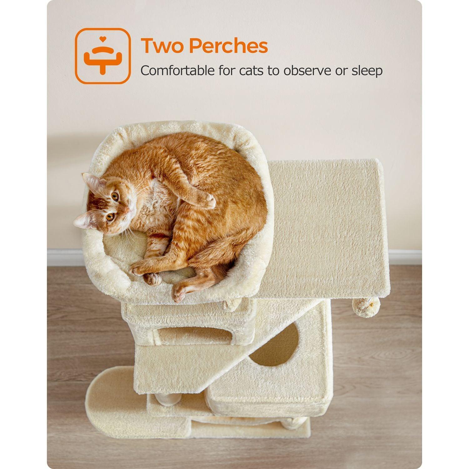 61-Inch Cat Tree Beige FredCo