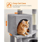 61-Inch Cat Tree Light Gray FredCo
