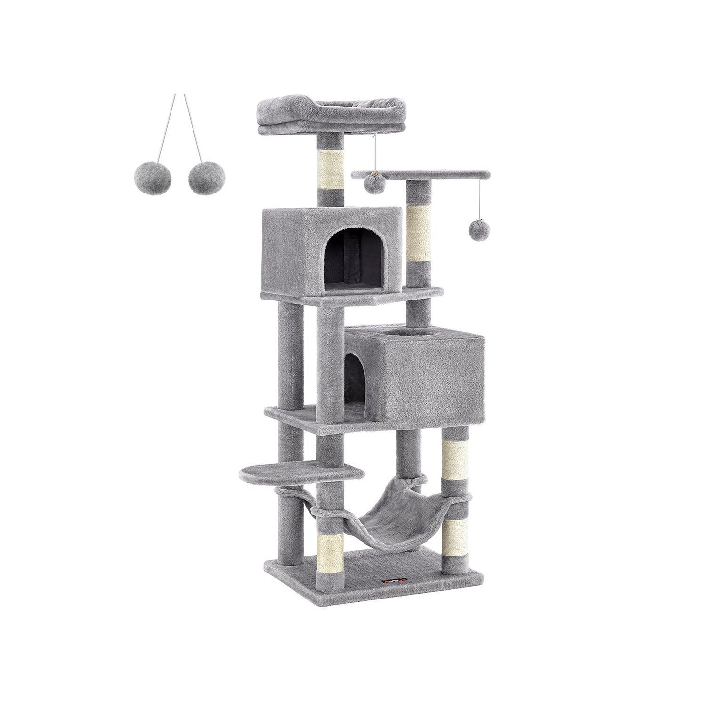 61-Inch Cat Tree Light Gray FredCo