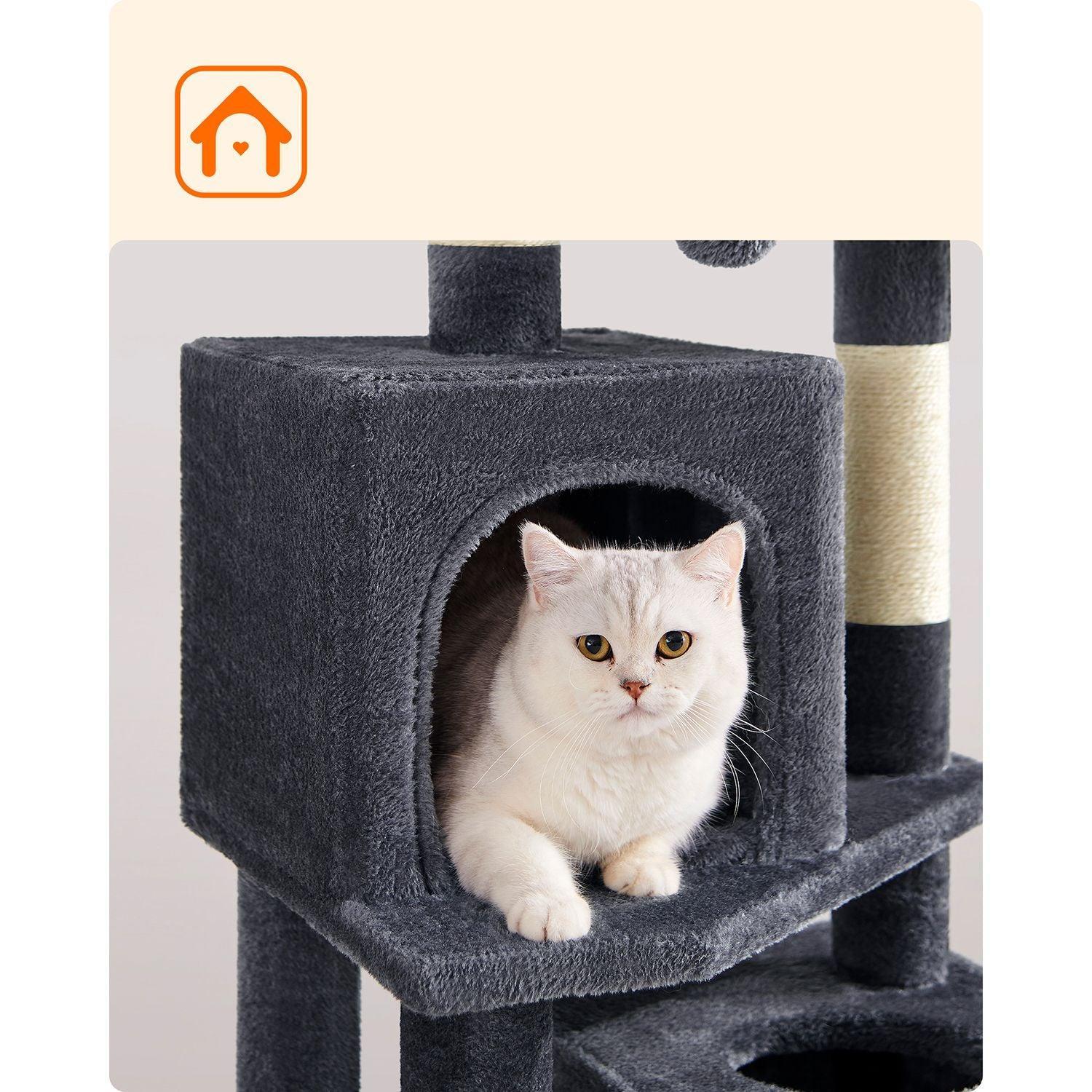 61-Inch Cat Tree Smoky Gray FredCo