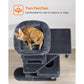 61-Inch Cat Tree Smoky Gray FredCo