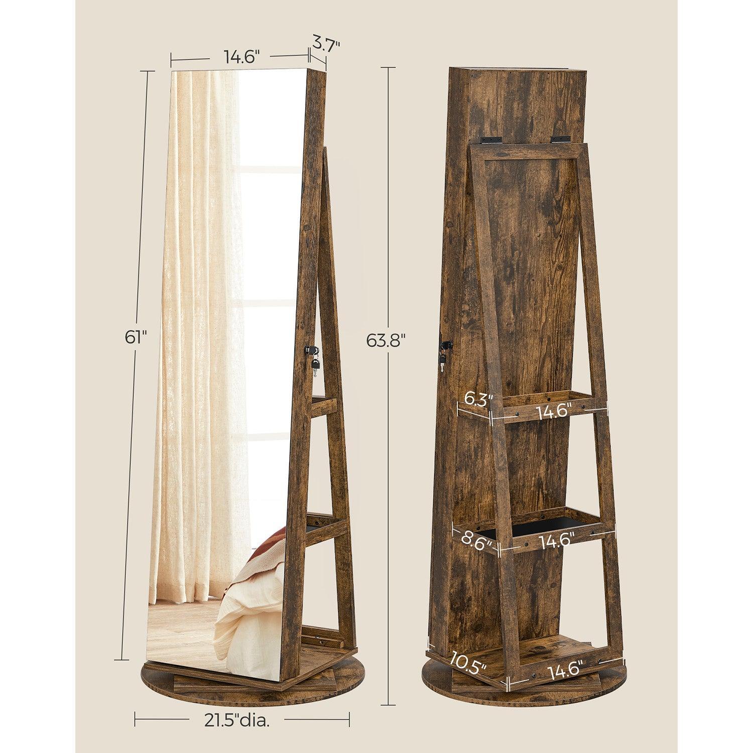 61-Inch Jewelry Cabinet with Lights FredCo