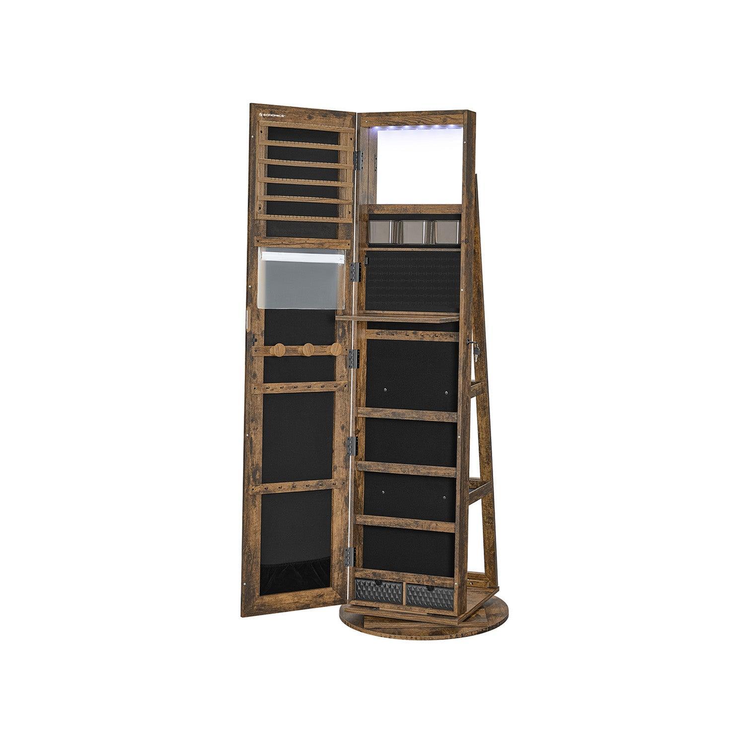 61-Inch Jewelry Cabinet with Lights FredCo