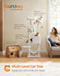61" Tall Multi-Level Cat Tree with Scratching Posts Cream White FredCo
