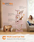 61" Tall Multi-Level Cat Tree with Scratching Posts Jelly Pink FredCo
