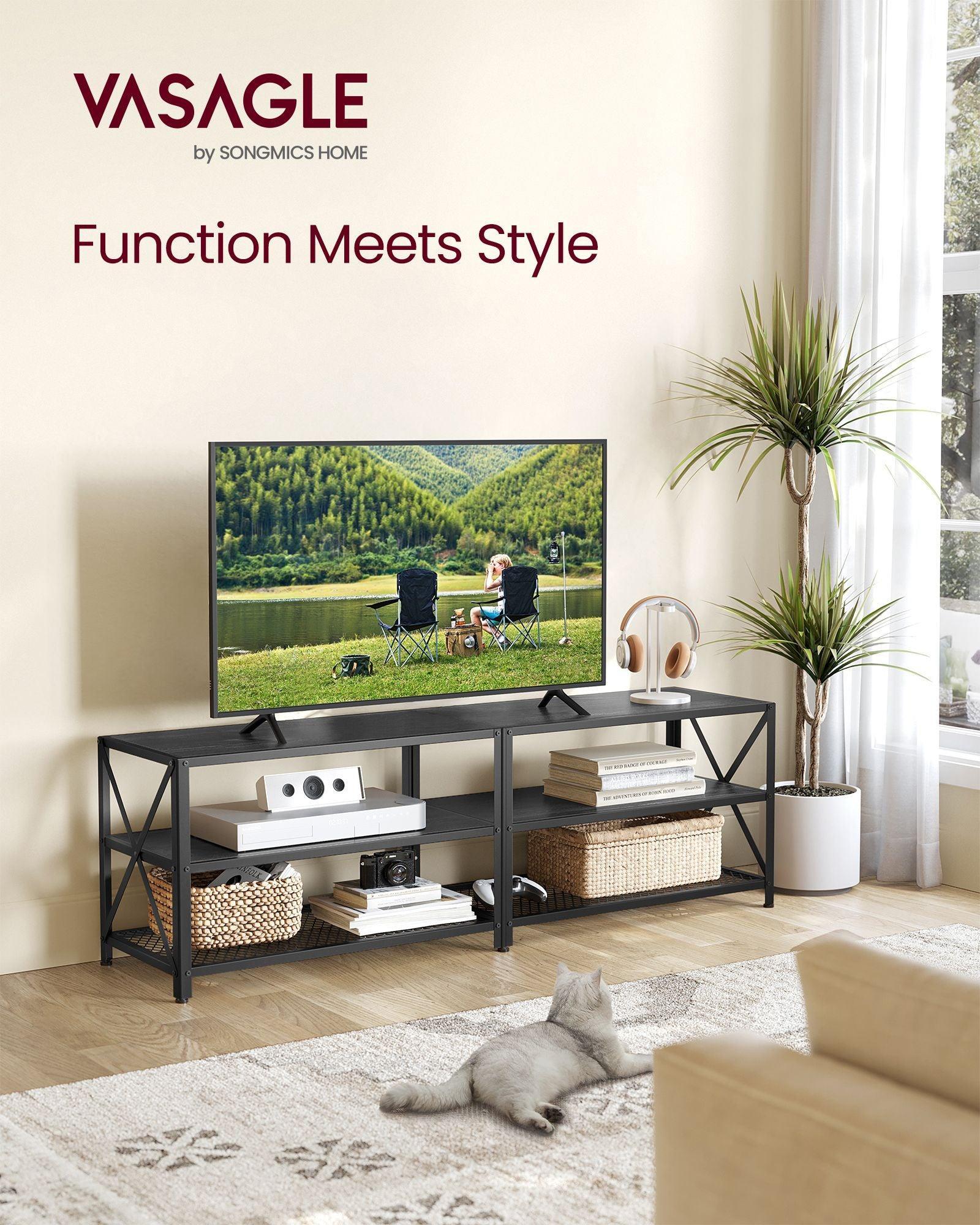 63'' TV Stand with Storage Shelves FredCo