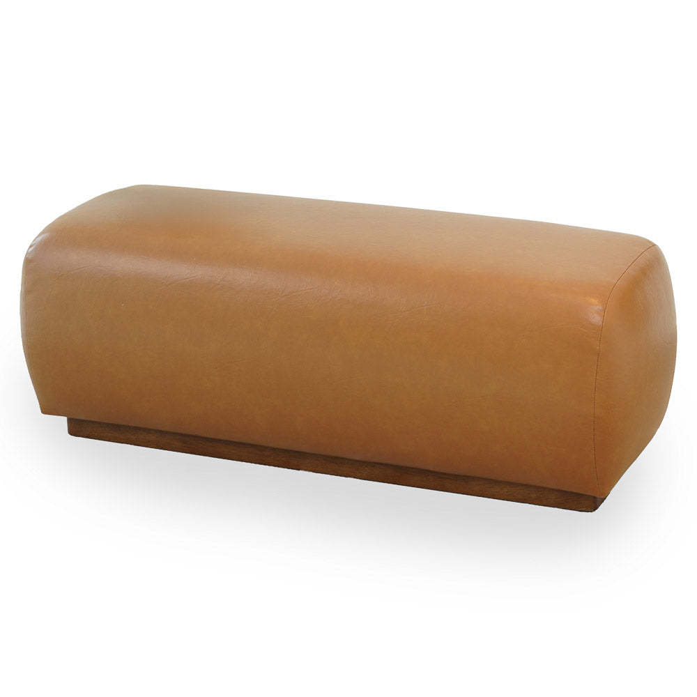 Kelvin Vegan Tan Leather Bench FredCo