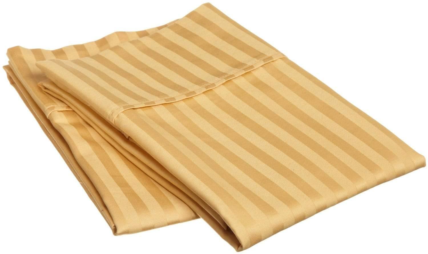 650-Thread Count 100% Egyptian Cotton Plush Striped Pillowcase Set FredCo