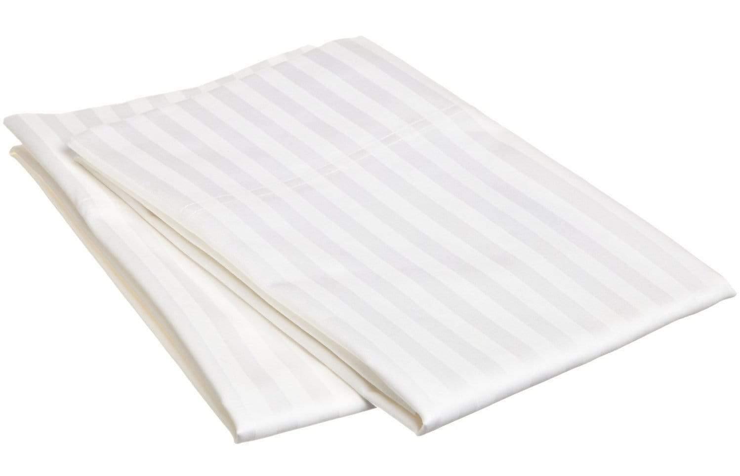 650-Thread Count 100% Egyptian Cotton Plush Striped Pillowcase Set FredCo