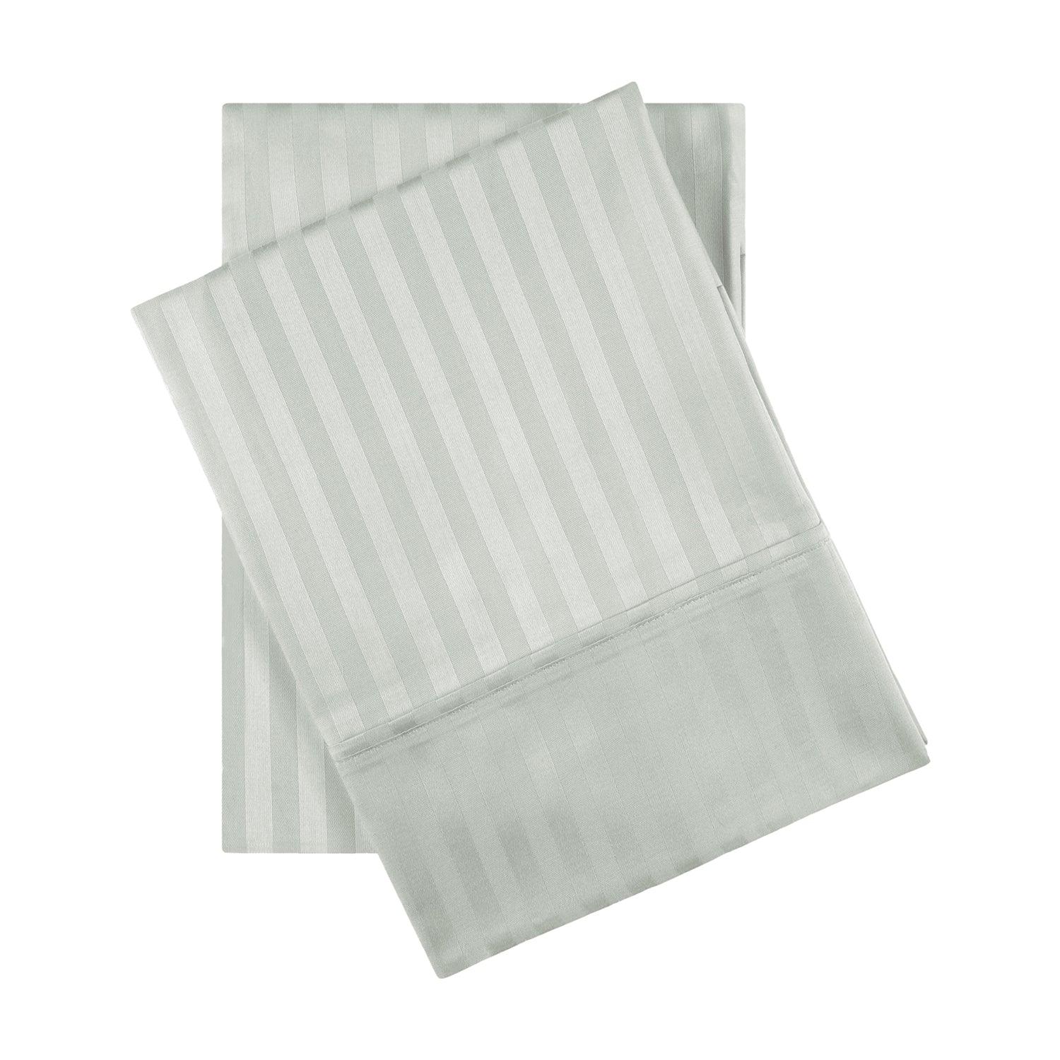 650-Thread Count 100% Egyptian Cotton Plush Striped Pillowcase Set FredCo