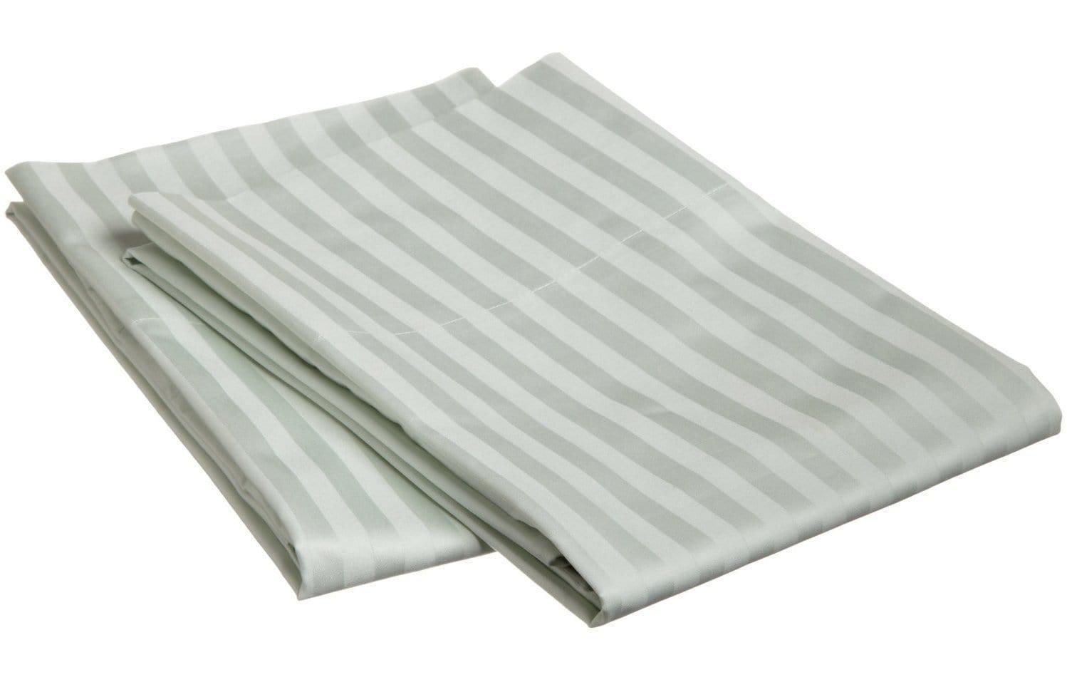 650-Thread Count 100% Egyptian Cotton Plush Striped Pillowcase Set FredCo