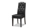 Baxton Studio Dylin Modern and Contemporary Black Faux Leather Upholstered and Dark Brown Finished Wood 7-Piece Dining Set
