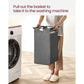 65L Laundry Hamper Black and Gray FredCo