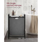 65L Laundry Hamper Black and Gray FredCo