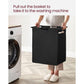 65L Laundry Hamper Rustic Brown and Black FredCo