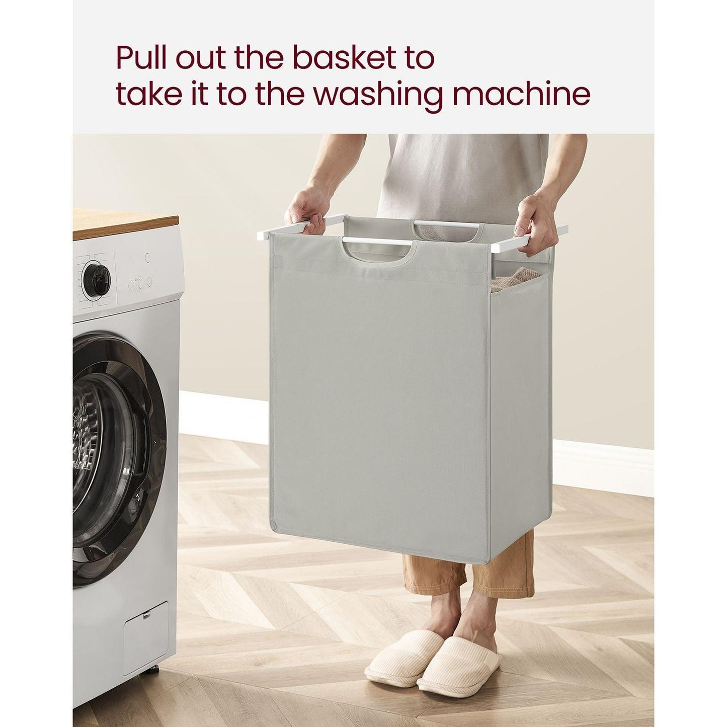 65L Laundry Hamper White FredCo