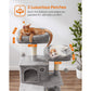 66.1-Inch Cat Tree Light Gray FredCo