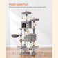 66.1-Inch Cat Tree Light Gray FredCo