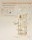 66.1" Tall Large Multi-Level Cat Tree with 13 Scratching Posts Beige FredCo