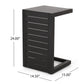 Aluminum and Rattan Chat Set, Outdoor Patio Set Includes Rattan Dining Chair Set of 2 and C-Shaped Side Table FredCo