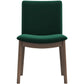 Laura Mid-Century Modern Solid Wood Dining Chair Set of 2 Green Velvet 20 x 20 x 32 inches FredCo