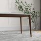 Lindsey Mid-Century Modern Solid Wood Dining Table with White Top and Walnut Legs, 59 inches for Bedroom Hallway, Entryway FredCo