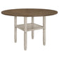 7 PC SET 192818-S7 Coaster Sarasota Counter Height Table and Chairs Nutmeg and Rustic Cream FredCo