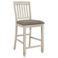 7 PC SET 192818-S7 Coaster Sarasota Counter Height Table and Chairs Nutmeg and Rustic Cream FredCo
