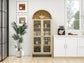 70.28' Tall Arched Kitchen Pantry, Modern Farmhouse Wood Cabinet FredCo