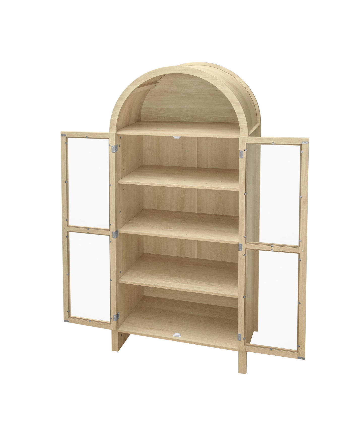 70.28' Tall Arched Kitchen Pantry, Modern Farmhouse Wood Cabinet FredCo
