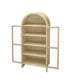 70.28' Tall Arched Kitchen Pantry, Modern Farmhouse Wood Cabinet FredCo