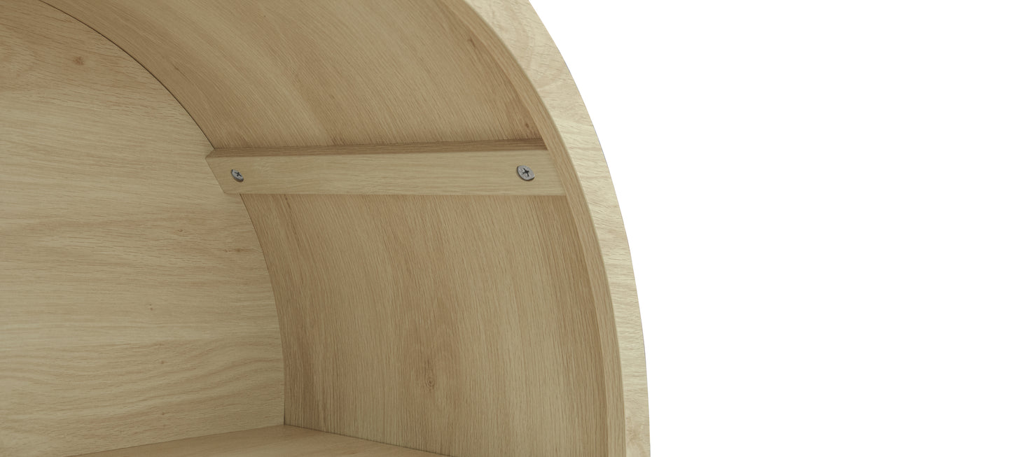 70.28' Tall Arched Kitchen Pantry, Modern Farmhouse Wood Cabinet FredCo