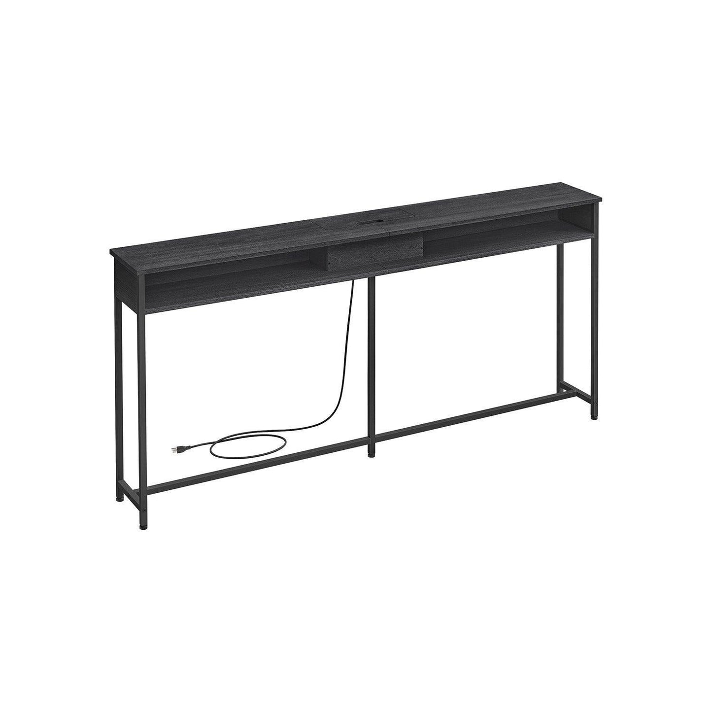 70.9-Inch Narrow Console Table Black FredCo